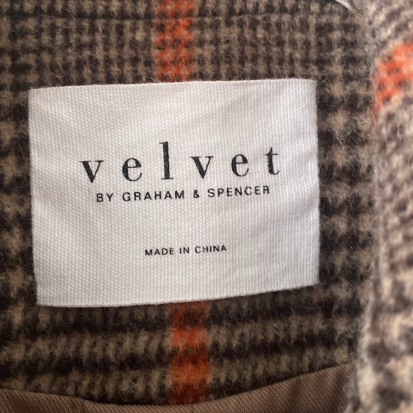 VELVET by Graham & Spencer RHONA COAT - PLAID size L perfect spotless condition - Picture 3 of 16